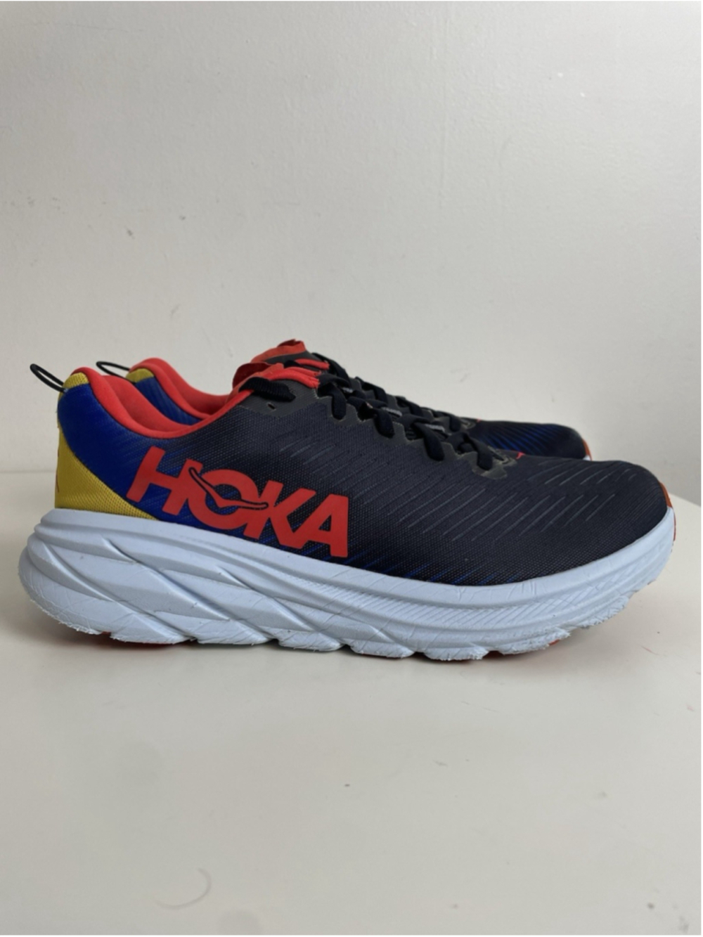 Hoka Rincon 3 Running Shoes Mens Size 8D Black Multicolor 1119395 BDGB